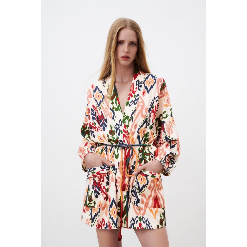 NWT Zara Hanoi Belted Kimono